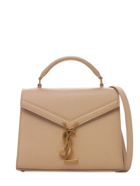 ysl dark beige leather mini crossbody bag